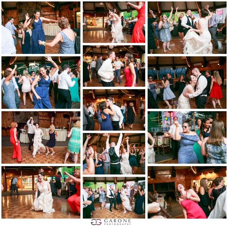 A lively wedding dance party with guests enjoying and celebrating.
